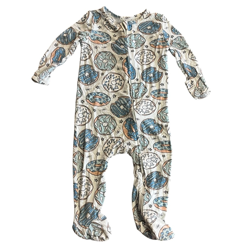 Caden Lane Donut Shop Bamboo Sleeper 6-12 Months Footed Pajamas Pjs
